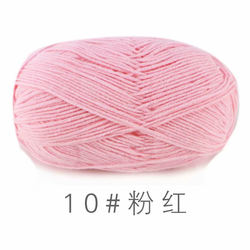 Шерстяная пряжа из combed cotton 4-ply, моток 50 г, нитка 2 мм для крючка и вязания, разноцветная