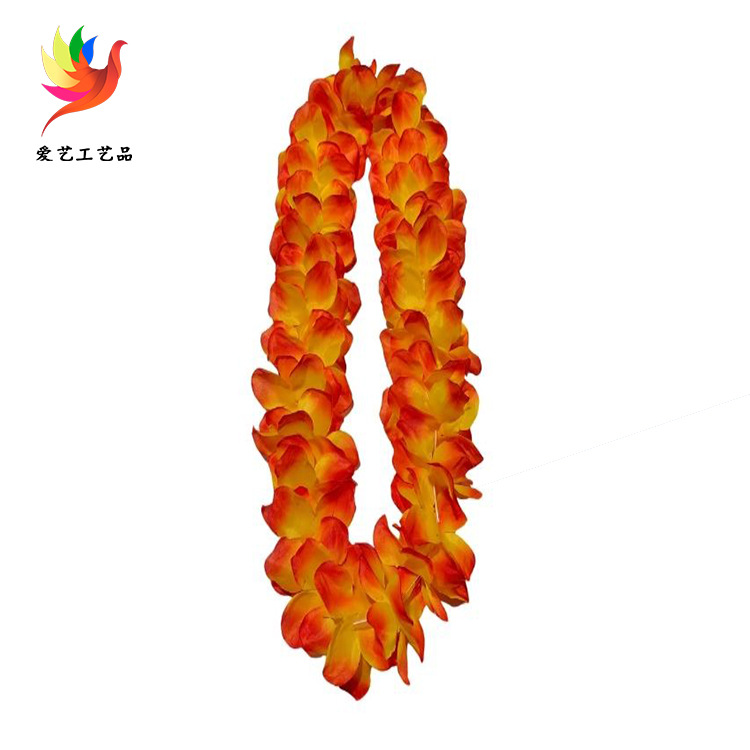 11 cm 30 pares de guirnaldas de cuatro esquinas grandes fiesta de fiesta con cuello, tela de poliéster, pétalos de simulación, guirnalda