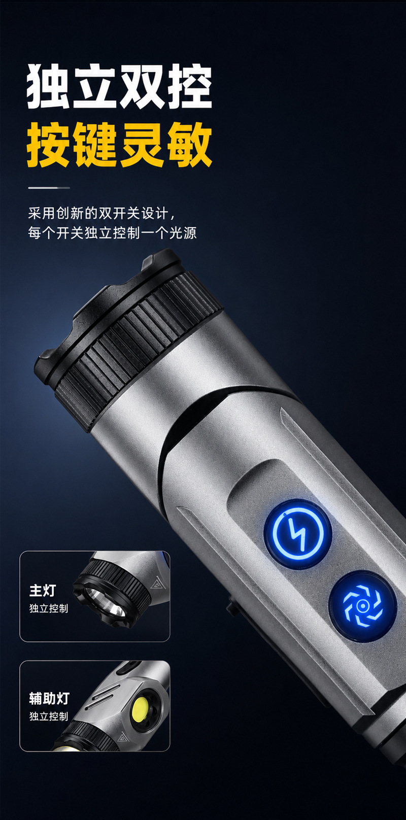 2026 New Model Seven-Color Ultra-Bright Flashlight with Long Battery Life, High Power, Large Capacity, Outdoor Spotlight for Long-Distance Illumination
