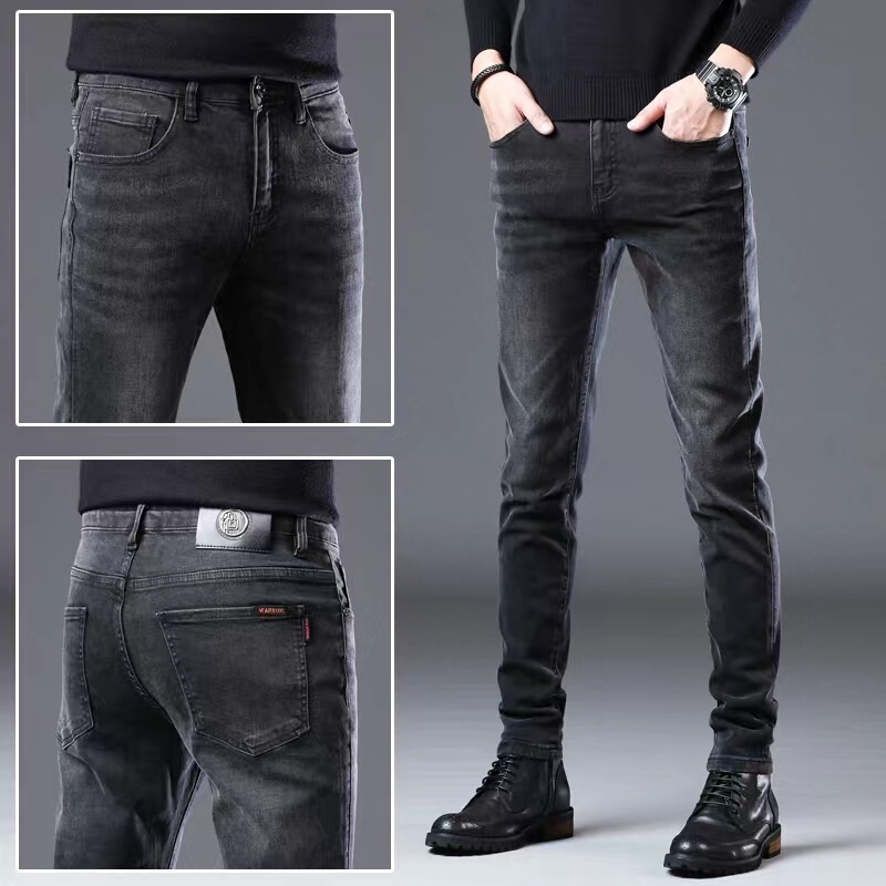 Jeans Men's Spring and Autumn New Slim-Fitting Pants Denim Trousers High-End Quality Casual Pants Factory Direct Supply