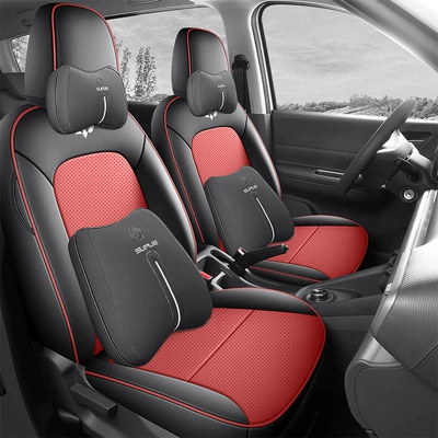 Modelə uyğun (Original) oturacaq örtükləri, Hongguang Extended Range Version Seat Cover - two-seater-all-inclusive-luxury-version-black-and-red-hongguang