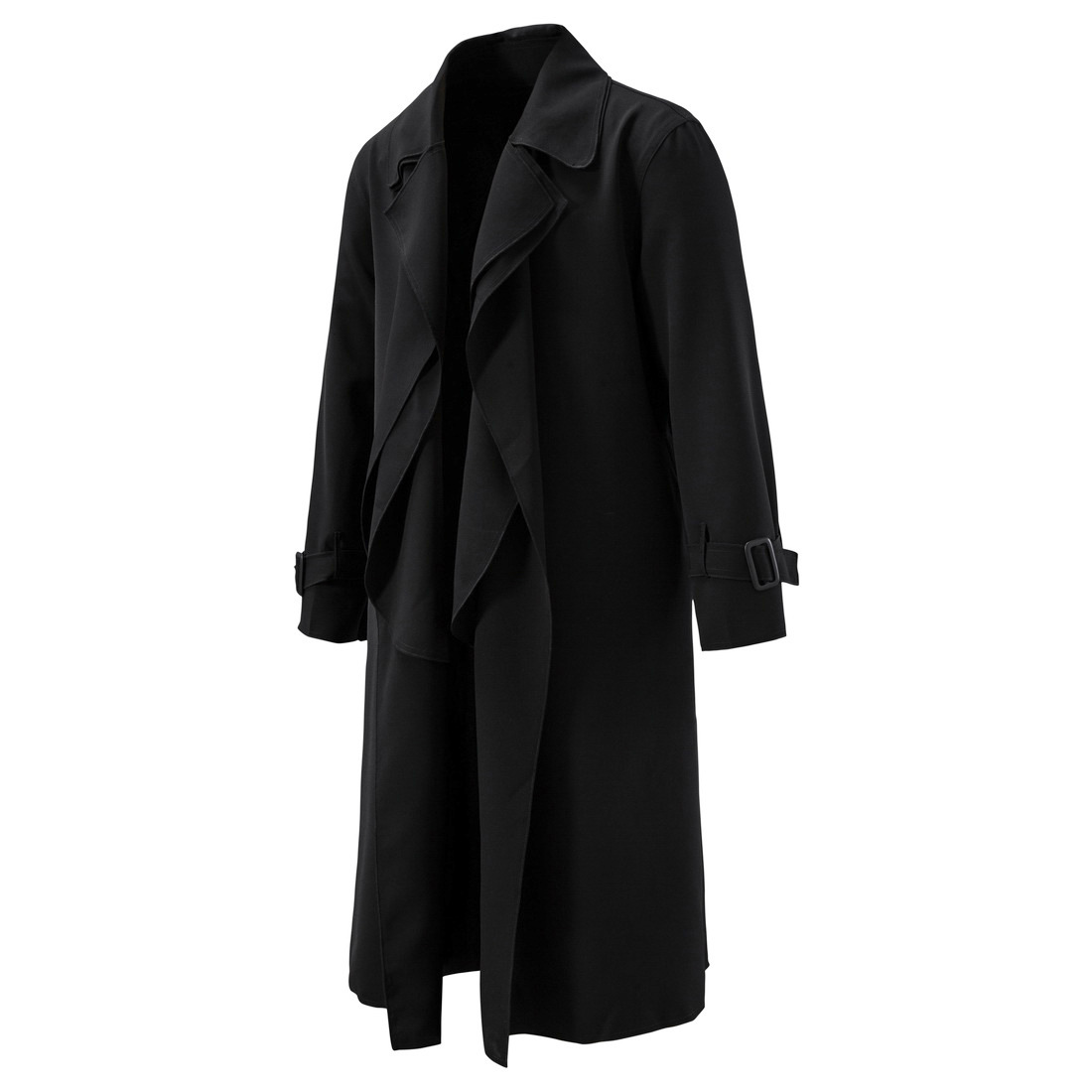 Spring new European style trendy men's trench coat, loose cloak jacket, medium to long, thin, hanging street trend_voghion.com