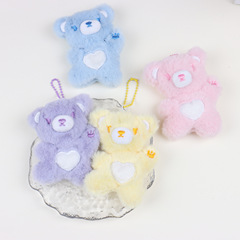 New cute plush love bear pendant cartoon doll decoration creative small gift doll bag accessories