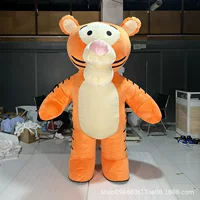 Внешняя торговля прыгающий тигр надувной костюм большой мультяшный кукольный костюм ходьба шоу костюм талисман дизайн изображения