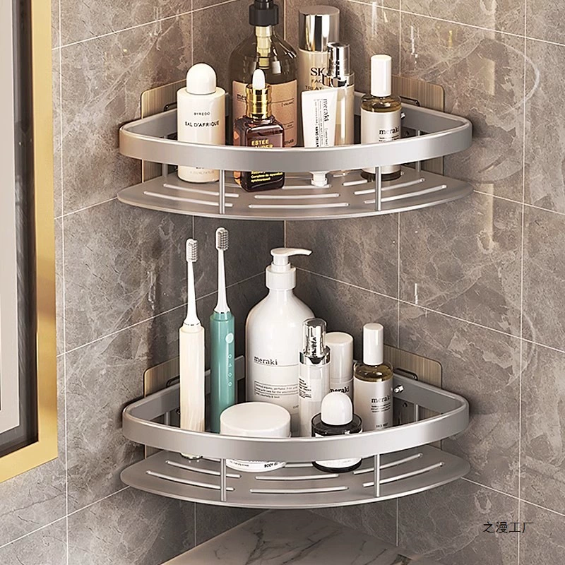 Треугольная полка для хранения в ванной комнате без отверстий, настенная полка для хранения унитаза, умывальника