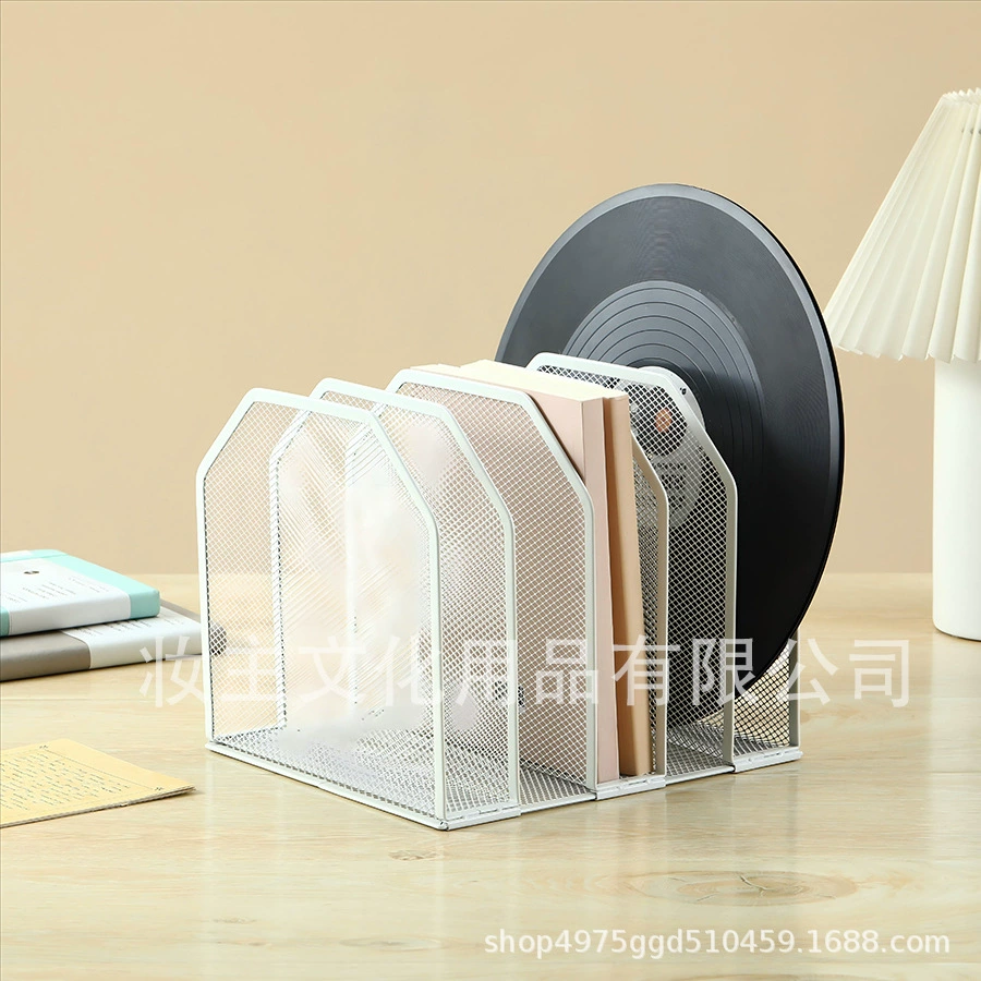 Оптовая металлическая стойка для файлов, офисная стойка для управления файлами, 5-секционная сетчатая железная арт-стойка, разборная, креативная