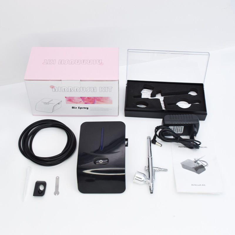 Cross-Border Manual Tattoo Beauty Model Toy Wearable Nail Cake Decorating Airbrush Air Pump Set Baking Tools