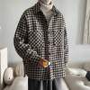 2022 Autumn new pattern Easy leisure time houndstooth Jacket coat ins Trend Lapel Button Cardigan Jacket