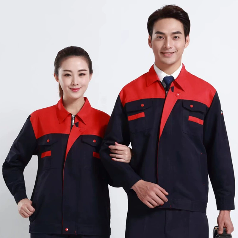 Рабочая одежда с вышитым логотипом, авторемонтный завод, мастерская, рабочая одежда, мужская и женская куртка с длинным рукавом, весна и осень, трудовая защитная одежда оптом