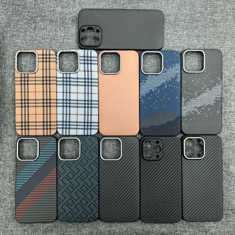 Suitable for Apple 16Promax Kevlar Magnetic All-Inclusive Mobile Phone Case Iphone16Pm Ultra-Thin Carbon Fiber
