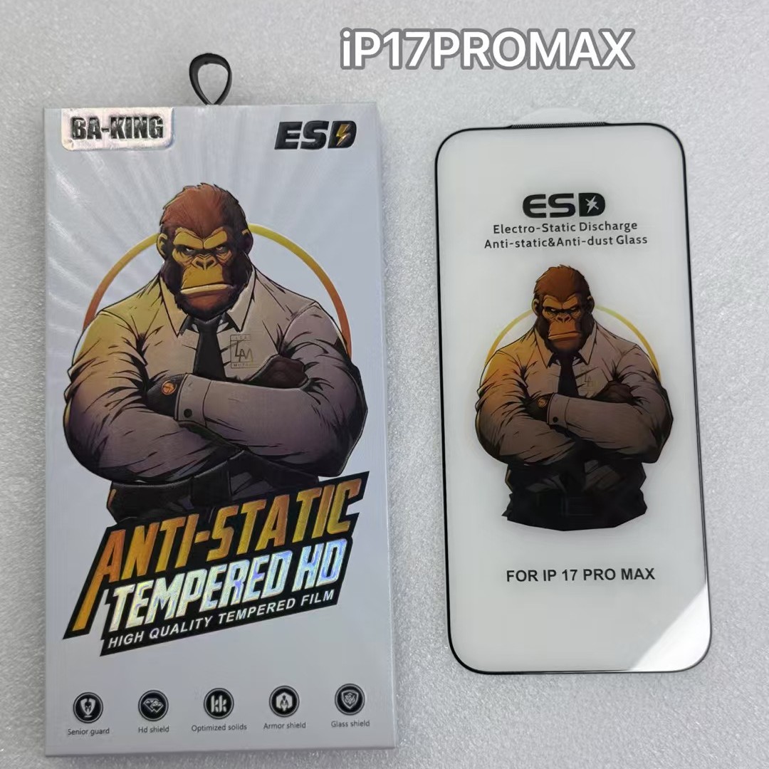 Gorila para iphone17 / 16 / 15 serie HD / esmerilado / anti-pepepear película de endurecimiento a prueba de polvo de pantalla completa