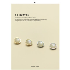 Artson ESSTUDIO Exquisite Pearl-Effect Metal Dress Buttons, Decorative Buttons, Collar Buttons, Shirt, Cardigan Buttons