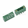 Green wiring terminal 5.08mm curved needle seat with ear screw plug 2edg508rm connector 2P-12P