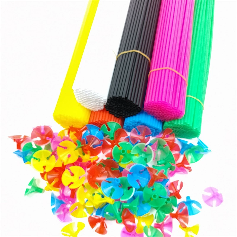 Происхождение поставки оптом воздушный шар пластиковый держатель стержня утолщенный 27 см 32 см 40 см воздушный шар стержень новый материал