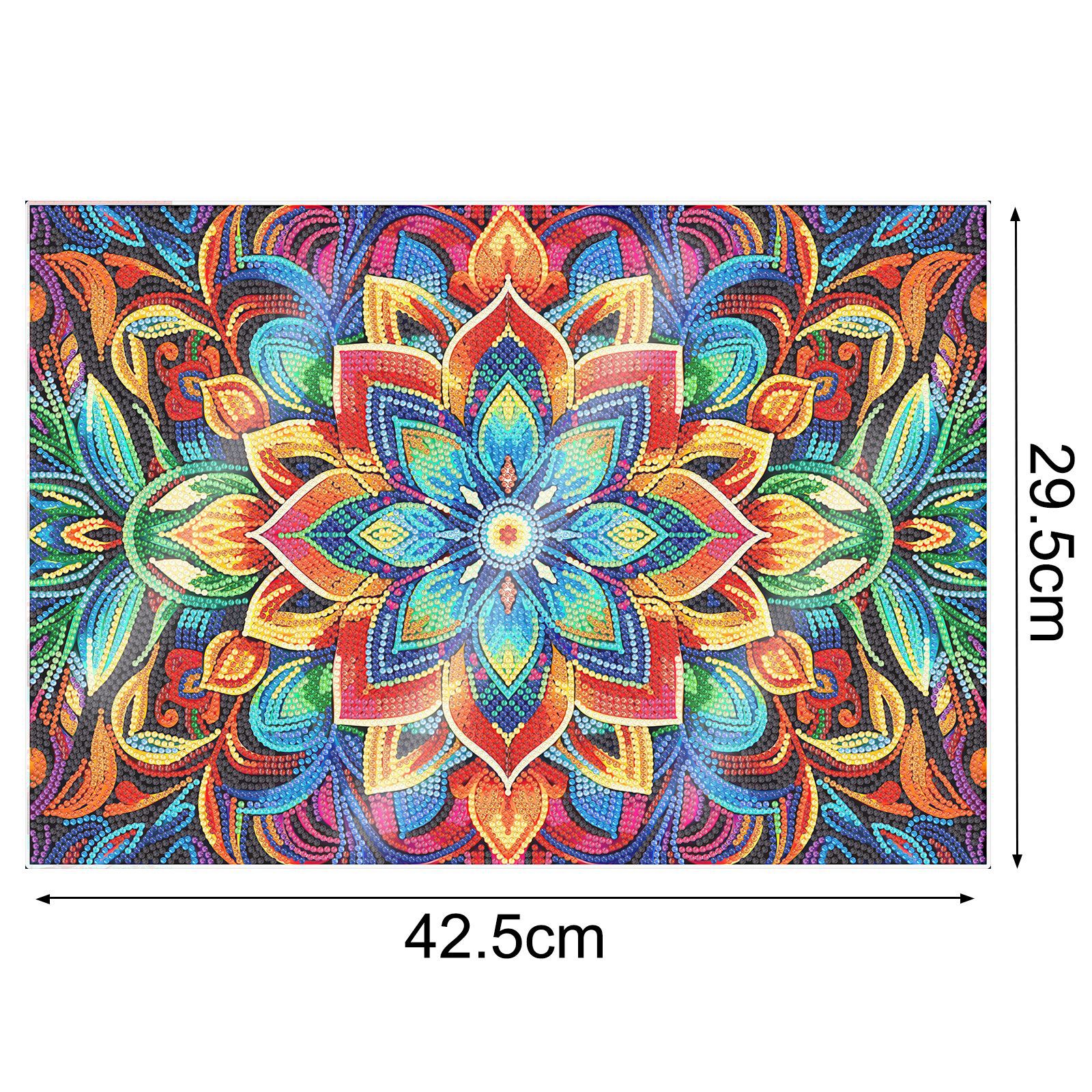 Accesorios para pintura de diamantes, juego de cuatro manteles individuales acrílicos DIY, decoraciones creativas de mandala y flores para restaurantes, disponibles para distribución.