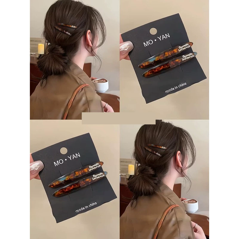 [Little Red Book тот же абзац] Простой клип корейская сломана заколка для волос женщина 2025 новый челка уксусная кислота