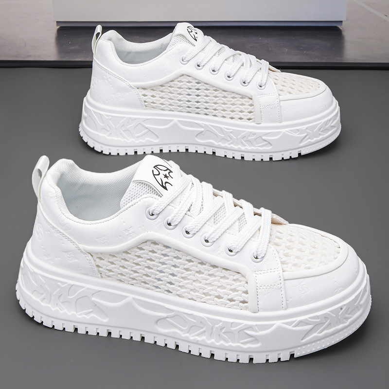 Breathable solid color fashionable trend comfortable casual footwear…