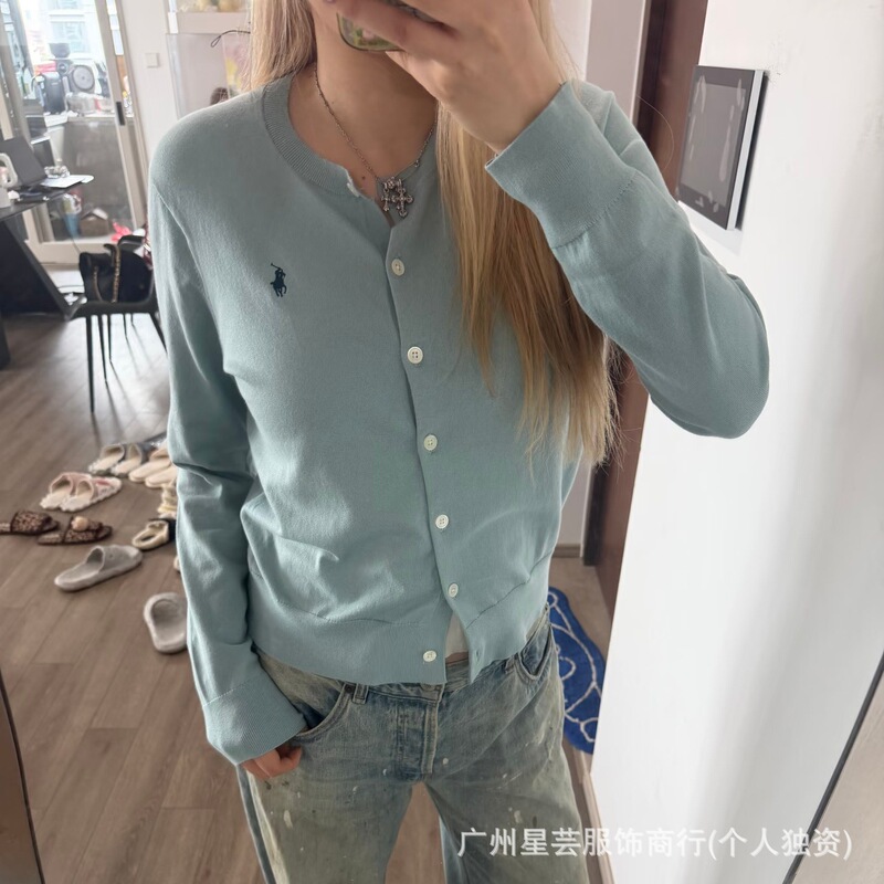 Correct high-end version 26 autumn/winter new model, iconic Pima cotton long-sleeve knitted cardigan, versatile sweater for women Correct high-end version 26 autumn/winter new model, iconic Pima cotton long-sleeve knitted cardigan, versatile sweater for women