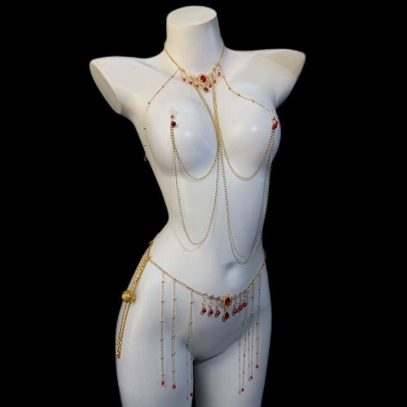 Sexy Body with Nipple Clamps Sm Toy Breast Clamps