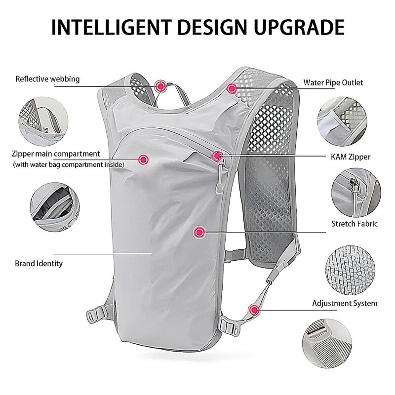 In-Stock Cycling, Running, Hiking Backpack, Breathable Bicycle Trail Marathon Hydration Backpack, Sports Vest In-Stock Cycling, Running, Hiking Backpack, Breathable Bicycle Trail Marathon Hydration Backpack, Sports Vest