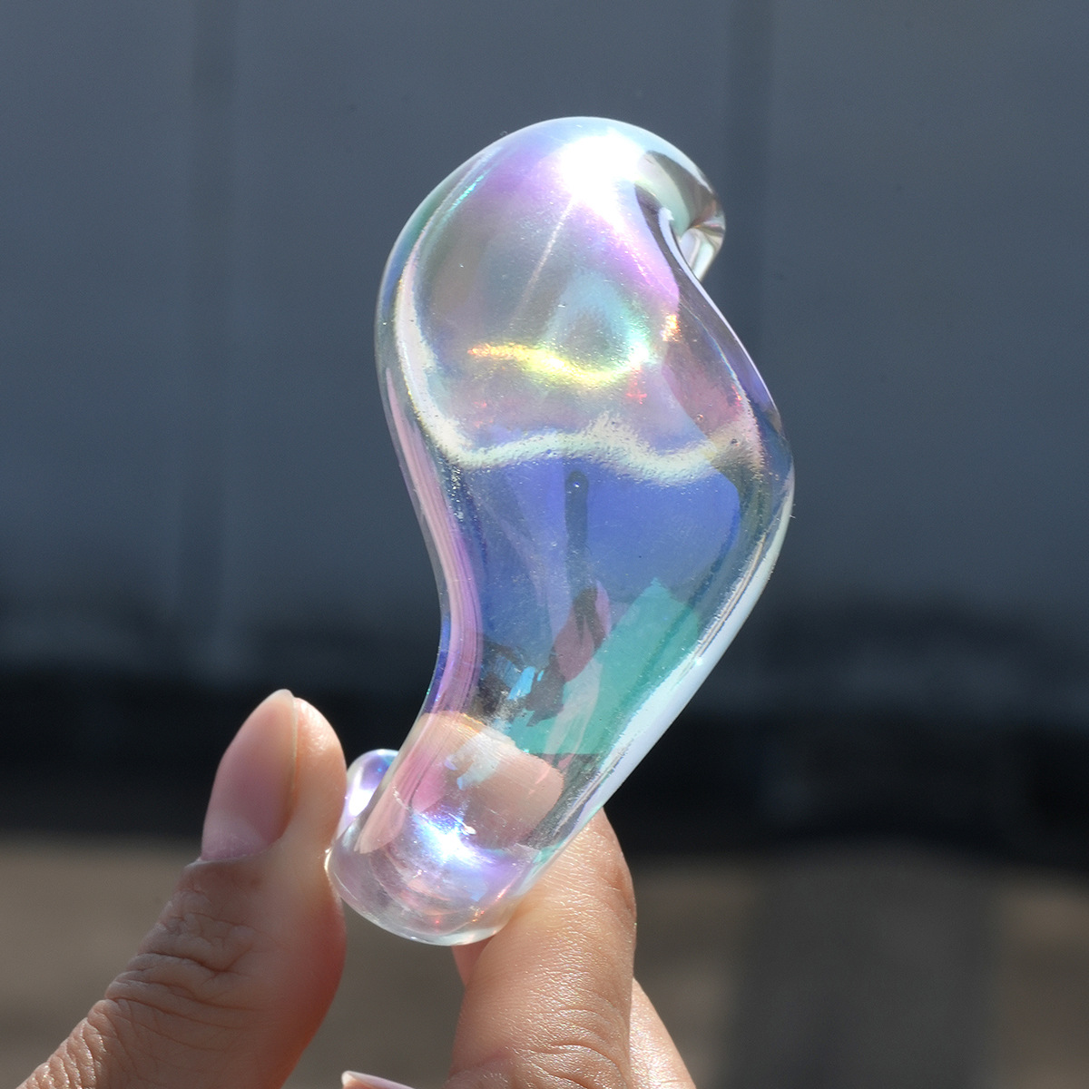 Han zhishang, pulsera abierta transfronteriza Europea y estadounidense transparente femenina AB color yakli exagera la tendencia y las artesanías de moda irregulares