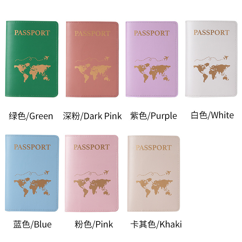 Clip de pasaporte de cuero transfronterizo pareja nuevo regalo de boda bolsa de documentos de viaje bolsa de pasaporte PU