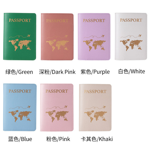 Cross-border leather passport holder for couples, new wedding gift, travel document bag, passport protector, PU passport case