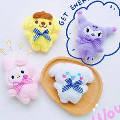 かわいい三麗欧のぬいぐるみのキーホルダー立体三麗欧シリーズのクロミ美楽ティ玉桂犬