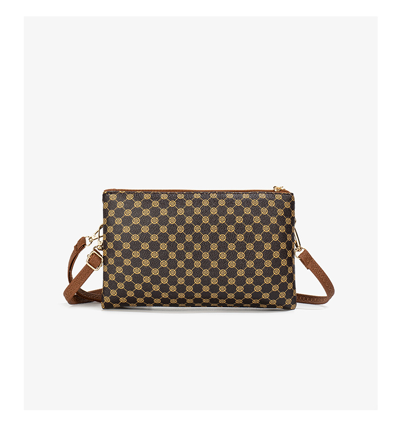 Color Block Pattern Dot Polka Dots Printed Presbyopic Women's Bag Wallet Double Cell Fashion Simple Change Packet Light Luxury Messenger Bag