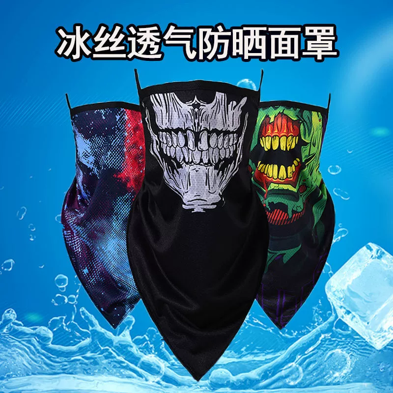 Ветрозащитная теплая маска Защитный чехол для верховой езды Модное пылезащитное дышащее треугольное полотенце с принтом Спортивная маска для путешествий