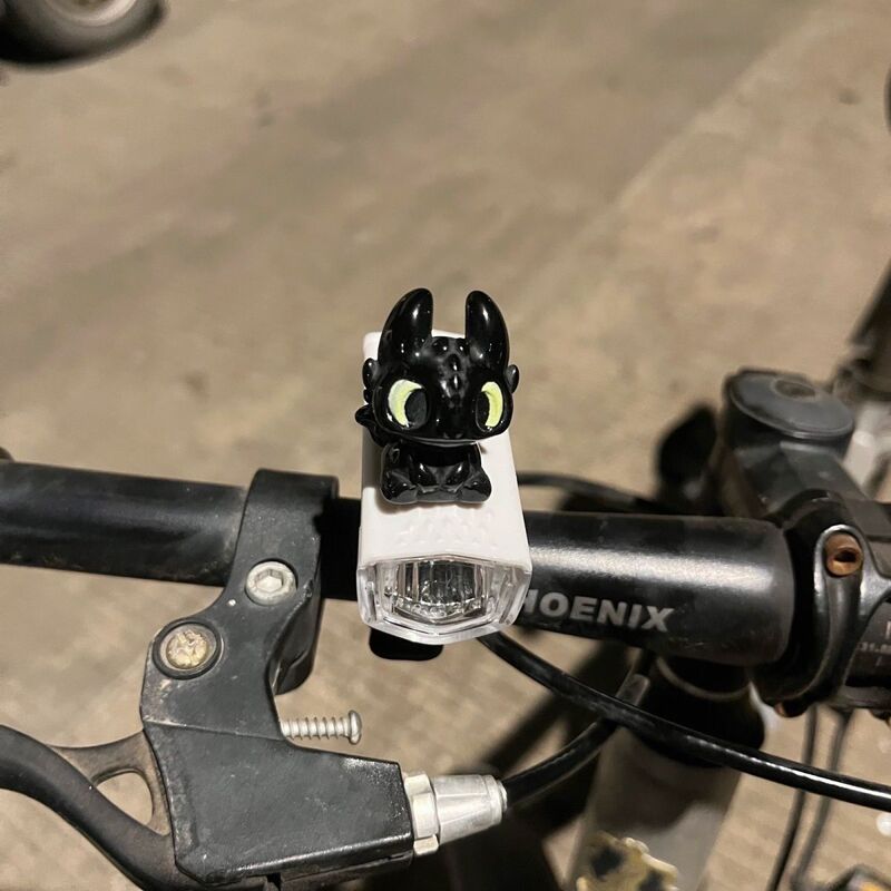 自行车灯照明前灯防水可爱卡通滑板车夜间骑行灯充电款单车配件|undefined