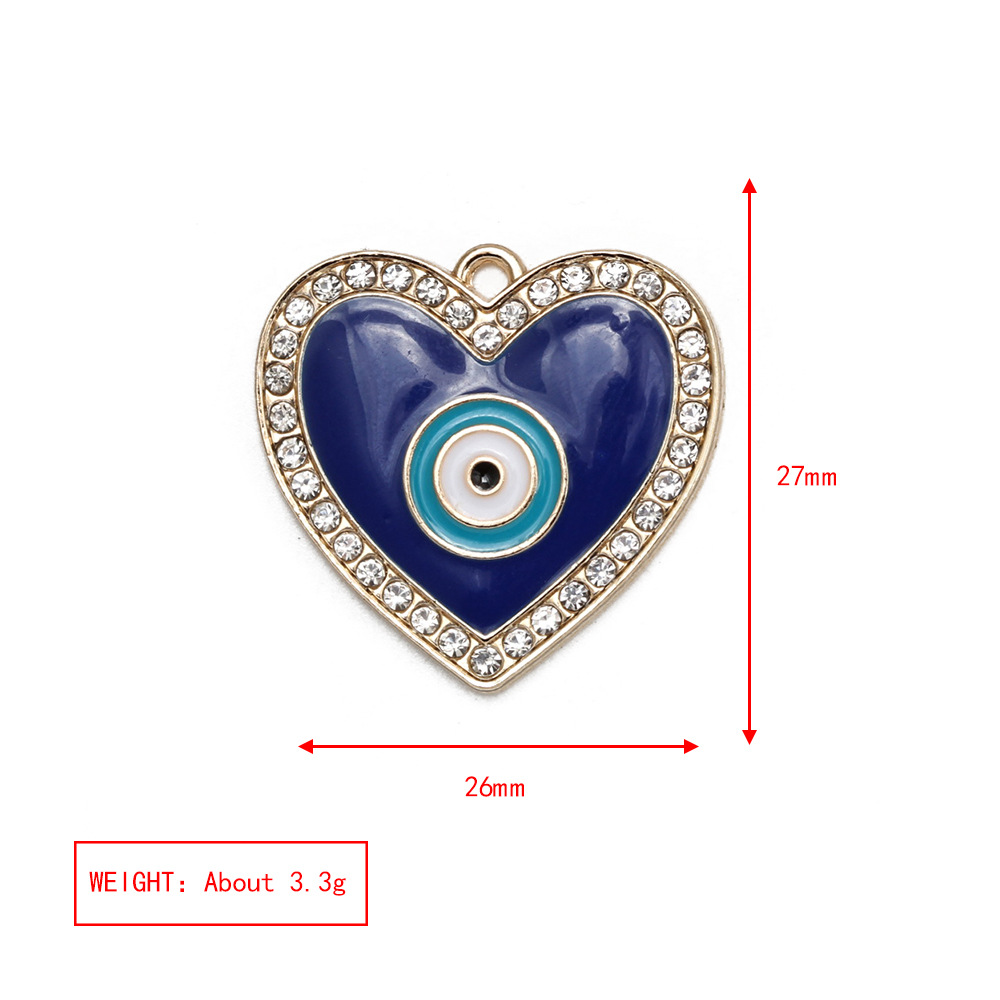 5 Piezas/Paquete Cobre Diamantes De Imitación Ojo Del Diablo Colgante display picture 2