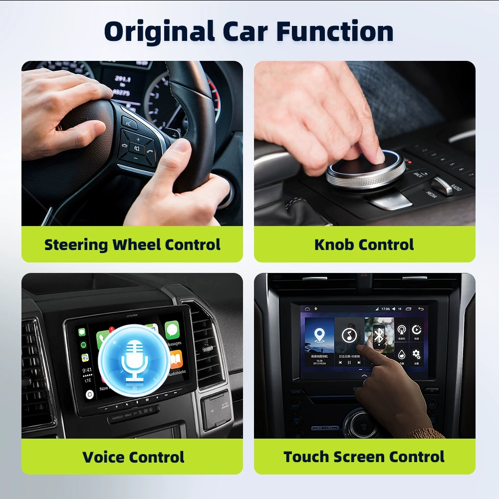 Новый компактный портативный мини-переходник проводной Apple CarPlay и Android Auto в беспроводную умную автомобильную связь
