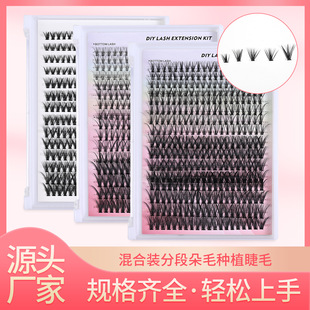 Mixed segmented hair 14 rows of large capacity thick 30P 20P 40P segmented false eyelashes wholesale