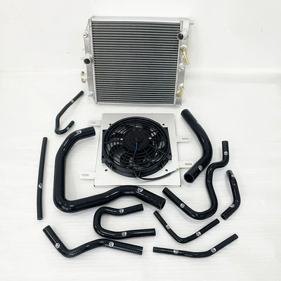 Cross-Border Premium Car Radiator Three-Row Thickened Water Tank Silicone Water Pipe for Honda Civic Ek3 92-98