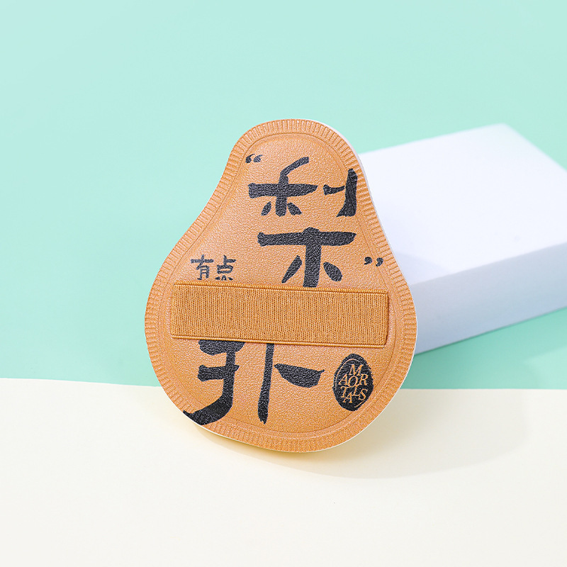 Fábrica personalizada de polvo de algodón de pera super suave no comer líquido de base de maquillaje esponja cojín de aire un poco de polvo de espectros de pera