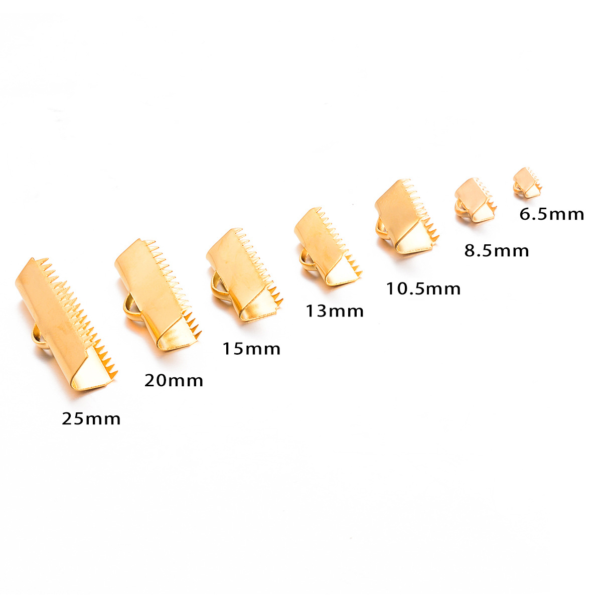 8g Weight PVD Coated Gold Plating Process Jewelry Buckle Jewelry Making Type 20 PCS/Package Stainless Steel Solid Color Jewelry Buckle Simple Style