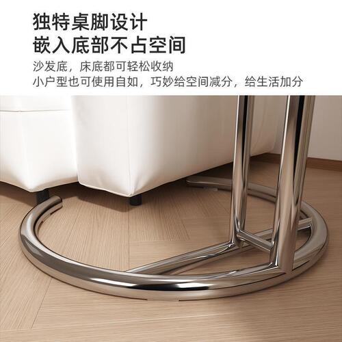 Liftable vintage style glass internet celebrity bedroom living room sofa side table small coffee table mobile trolley folding storage rack 