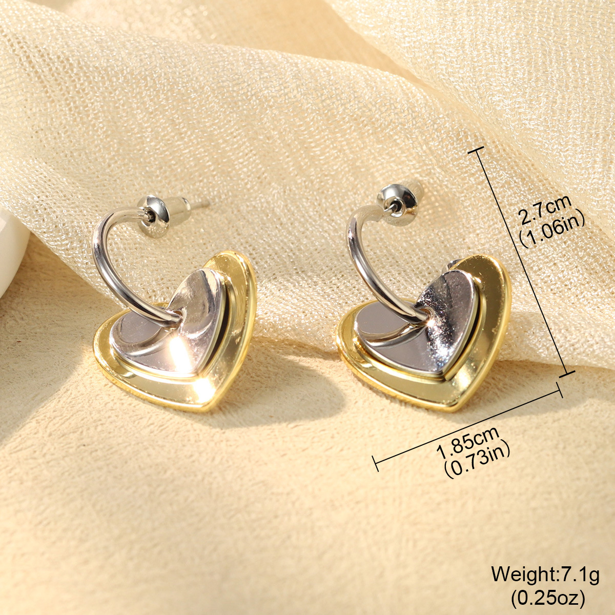 7g Weight Copper Ear Needle Material Ear Studs Classification 1 Pair Quantity Daily, Street Occasion Copper Material Geometric Pattern Women's Gender Mixed Metal, Plating Design Retro, Commute Style 1 Pair Retro Commute Geometric Mixed Metal Plating Copper Ear Studs 20