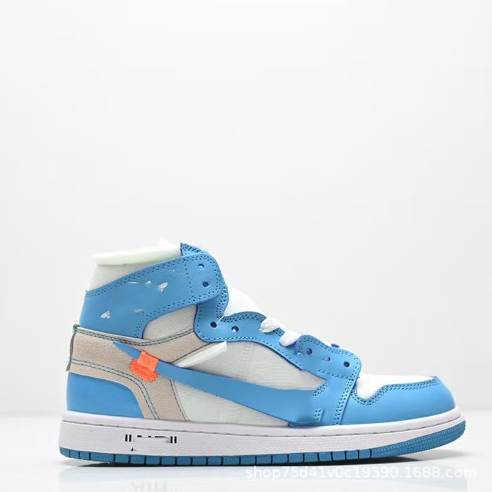Foreign Trade Cross-Border Jordan 1 Basketball Shoes High-Top Collaboration with Aj1 Casual Sports Shoes Retro Fashion Trendy Versatile Unisex Shoes