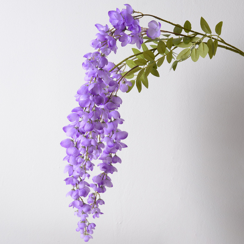 Simulación Able gigante wisteria línea de techo colgante flor de boda sala de bodas red diseño props de disparo