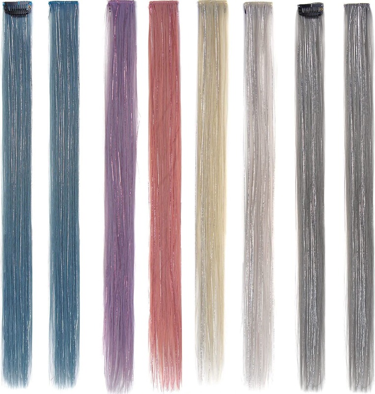 Wig Hair Tape Color Hair Tape Traceless Hair Tape Simulation High Temperature Silk Radium Gold Silk Colorful Straight Hair Tape