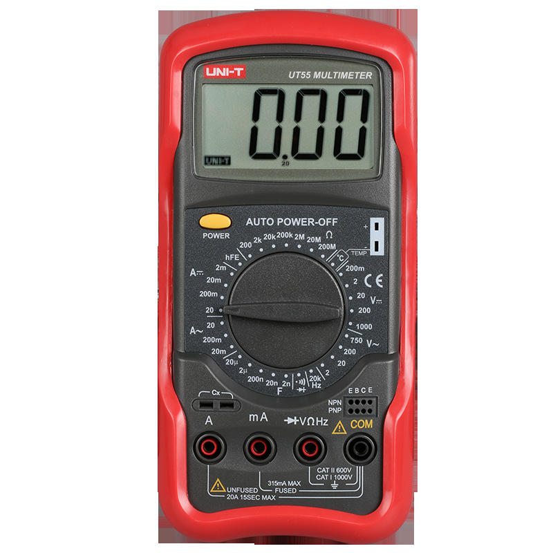 优利德UT55数字万用表高精度数显万用表电表 独立温度测试插座