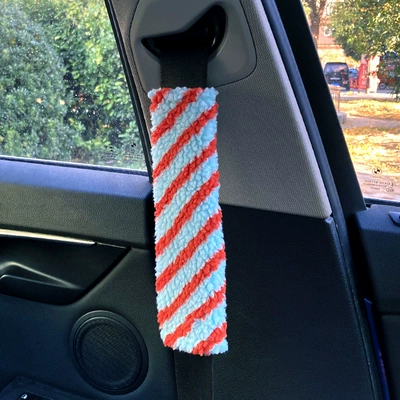 Shoulder Cover Protective Cover | Seat belt shoulder pad - dopamine-blue-and-red-stripes