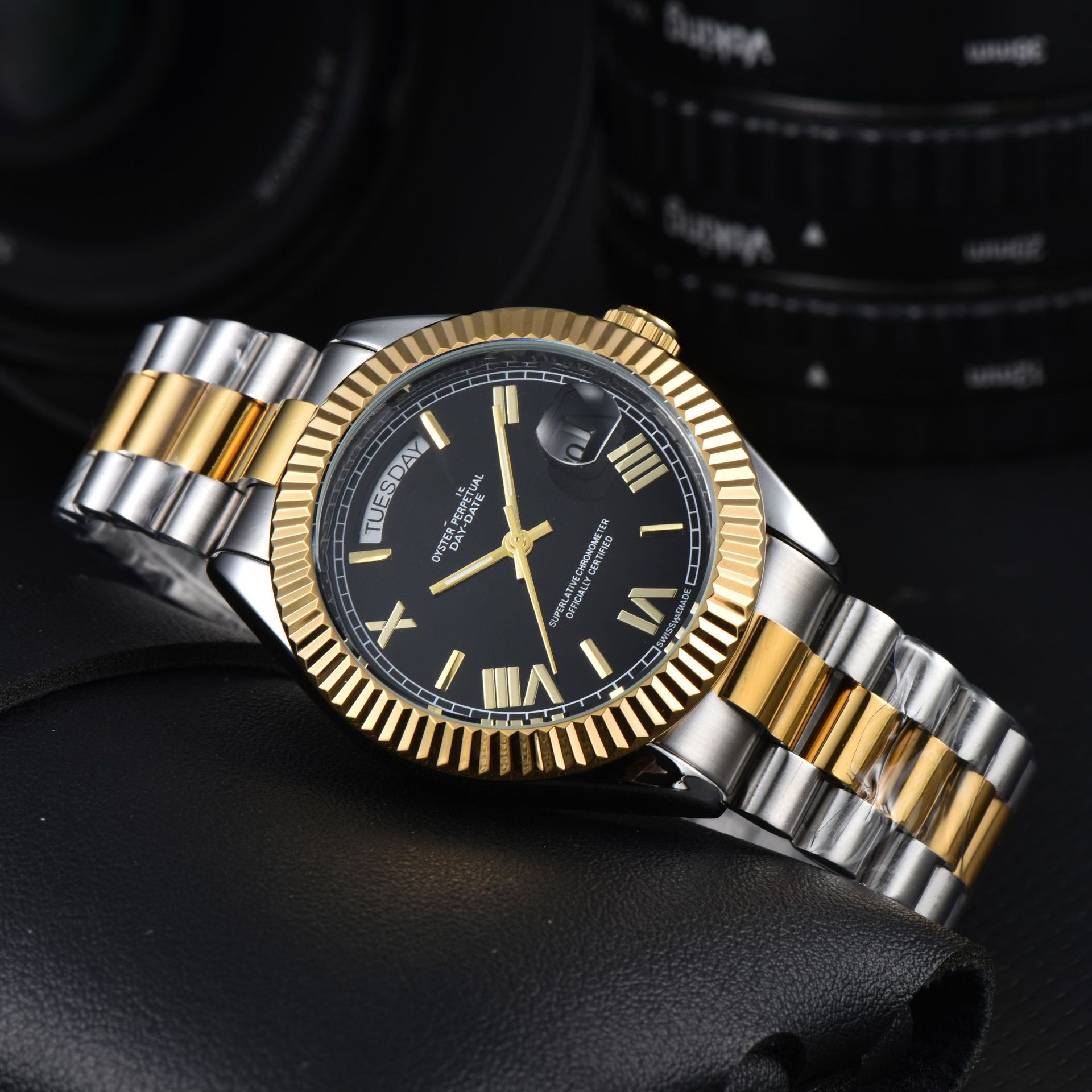 2025 Aliexpress Hot Sale Dual Calendar Labor Watch 3-Hand Fully Automatic Mechanical Watch Manufacturer Wholesale Dropshipping