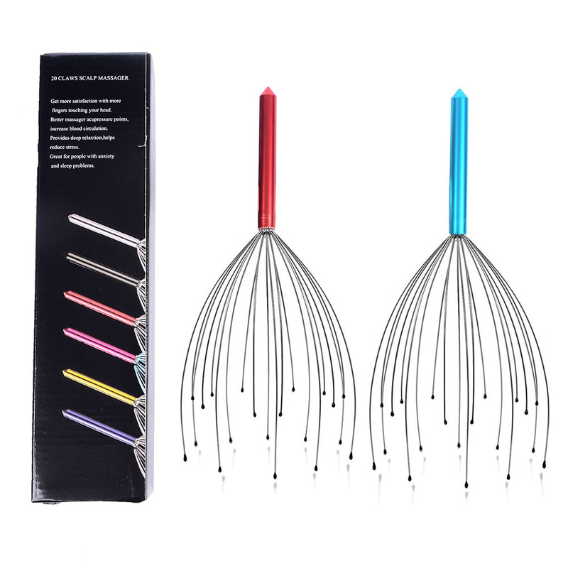 Cross-Border 20-Claw Head Massager Octopus Octopus Scalp Massage Claw Soul Extractor Steel Wire Head Scratcher