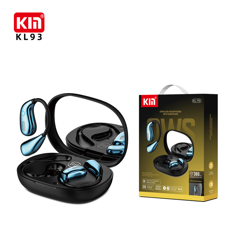 Kin-Kl93 Ear-Hook Bluetooth Headset, Wireless, Long-Lasting, Painless, Ows, Long-Lasting, Bone Conduction, Non-Intrusive, Ear-Hook Type