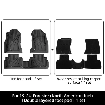Suitable for 19-25 Subaru Modelə uyğun ayaqaltı - 19-24-subaru-forester-fuel-double-layer-wear-king-foot-pad-north-americadomesticforeign