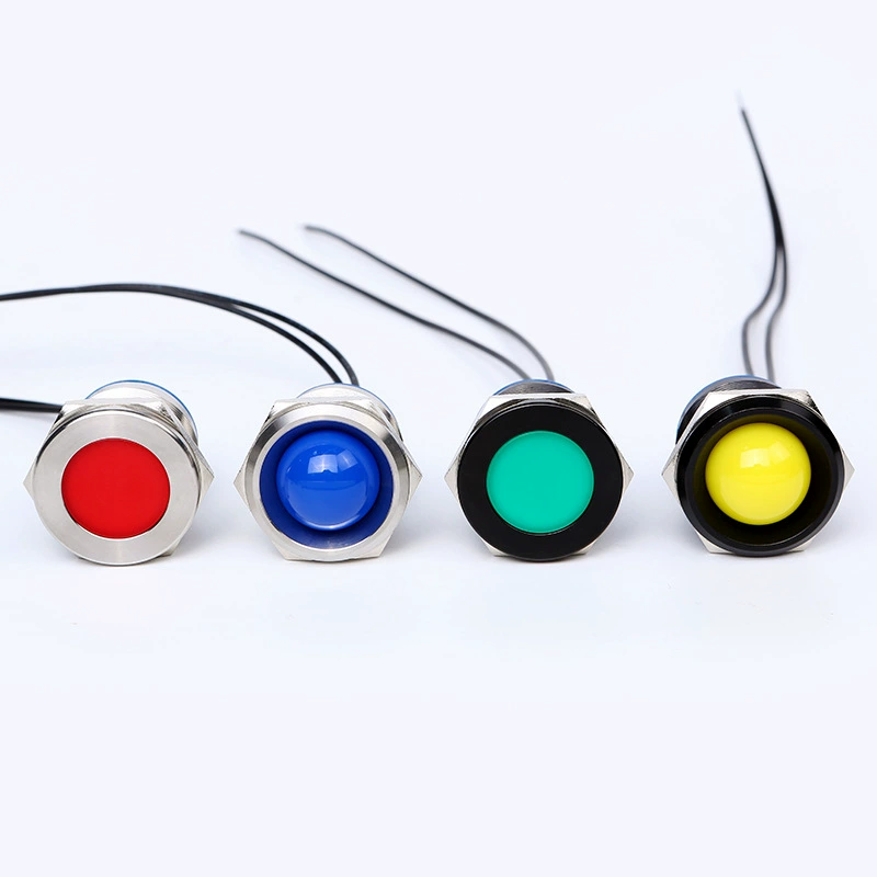 Brass spherical LED lights, indicator lamp, light strip, 22mm, 15cm