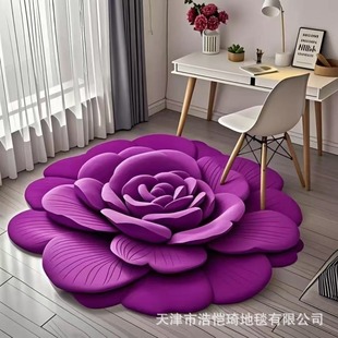 3D Stereo Special-Shaped Large Flower Diatom Mud Floor Mat Bathroom Floor Mat Water-Absorbent and Stain-Resistant Bathroom Non-Slip Quick-Drying Foot Mat